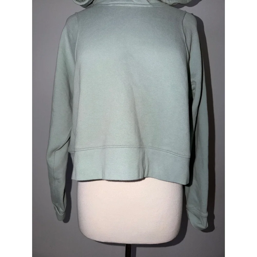 Lululemon Scuba Oversized Pullover Hoodie Sage Green Cropped Sweatshirt 10 A4